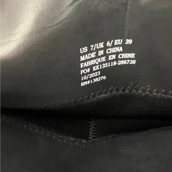 FABKIDS Black Suede Knee High Boots Girls Youth Size 7 NEW - Picture 6 of 7